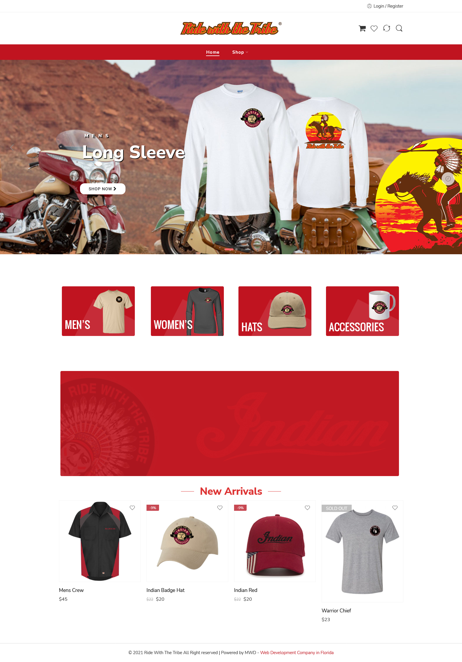 Ride With The Tribe Ecommerce Website